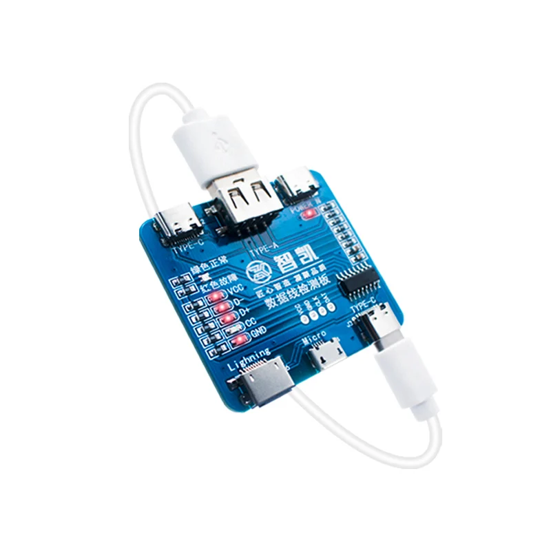 

Плата обнаружения кабеля данных ZHIKAI, USB-кабель для тестирования er для iOS, Android, Type-C, инструмент для тестирования переключения при коротком замыкании и выключении