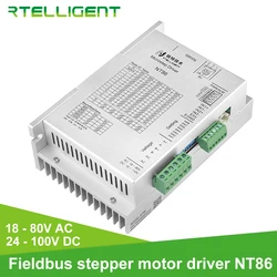 Rtelligent 2 3 phase Nema 34 NT86 18-80V RS485 Network ModBus Control Digital Stepper Motor Driver for Open Loop and Closed Loop