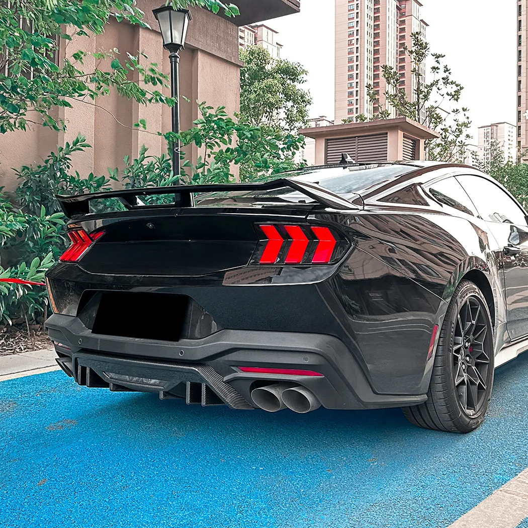 For Ford Mustang MK7 2024 2025 2026+ Car Rear Bumper Diffuser Lip Modified Splitters Spoiler Lip Lower Guard Protector Body Kits view 4