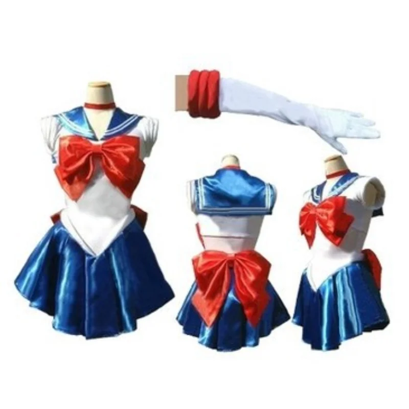 Anime Sailor Cosplay kostiumy Anime księżyc rysunek sukienka Vestido kostiumy na Halloween dla kobiet garnitur peruka Loli odzież mundurek imprezowy