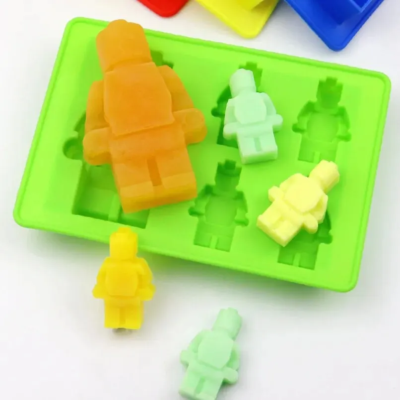 Lego Silicone Ice Cube 3 Piece Set Chocolate Jelly Villain Cake Mould Safe And Harmless Lego Creative Ice Cube Mould