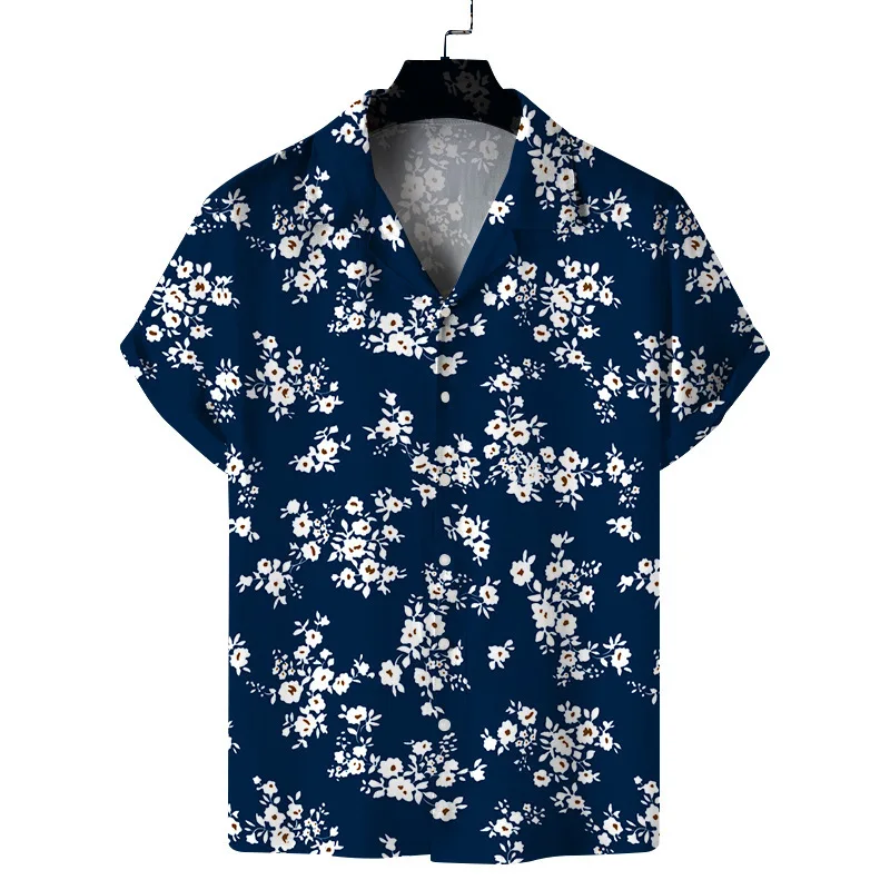 

2025 Hawaiian Men's Shirt Original Style 3D Printed Casual Cuban Collar Short Sleeve T-shirt Tropical Beach Vacation Men's Top