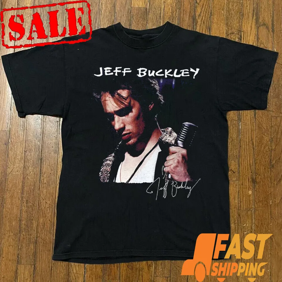 New Popular Jeff Buckley Grace Music Cotton Black T-Shirt S-4XL