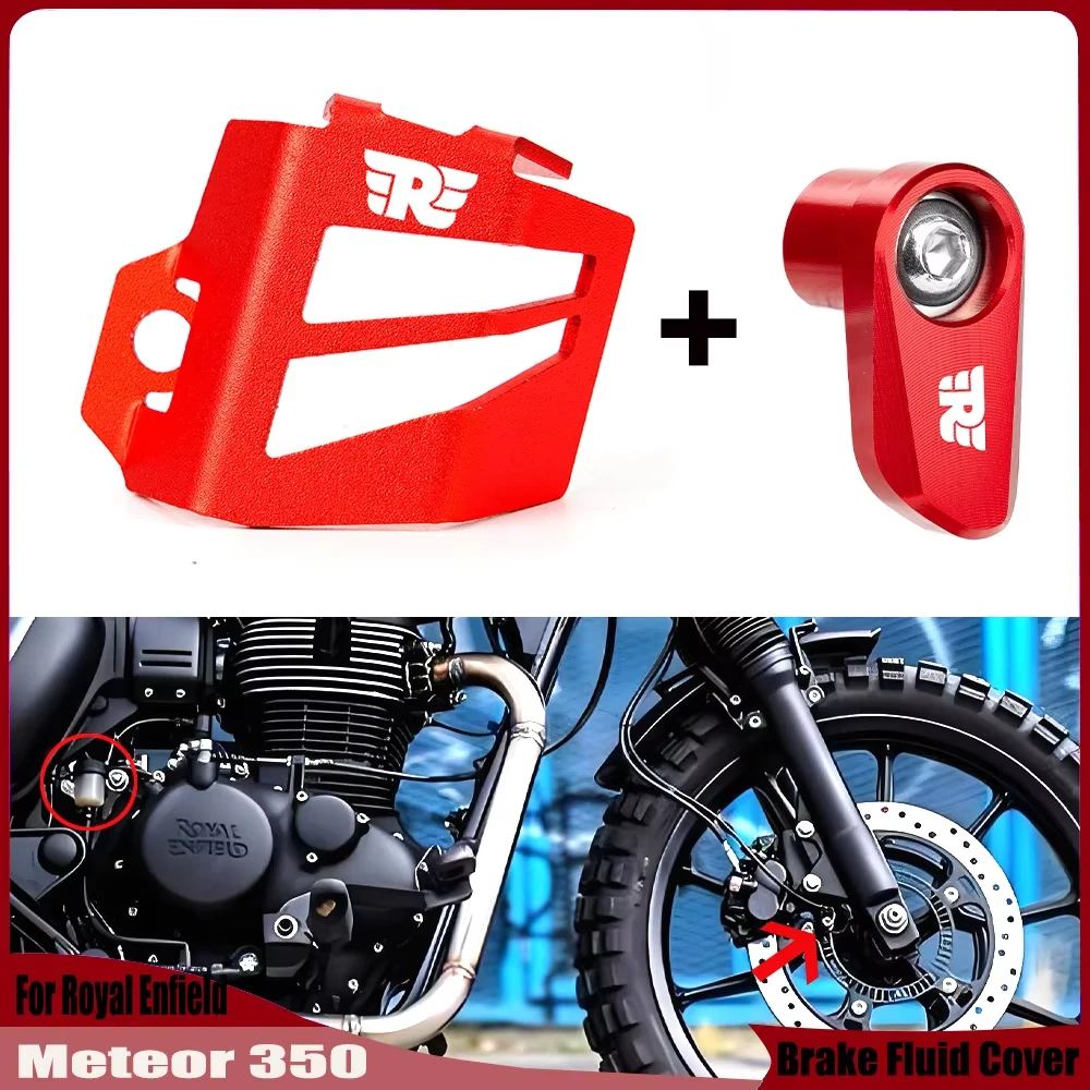 Fit For Royal Enfield Meteor350 Meteor 350 2020 2021 Motorcycle Front Wheel ABS Sensor Rear Brake Pump Fluid Reservoir Guard
