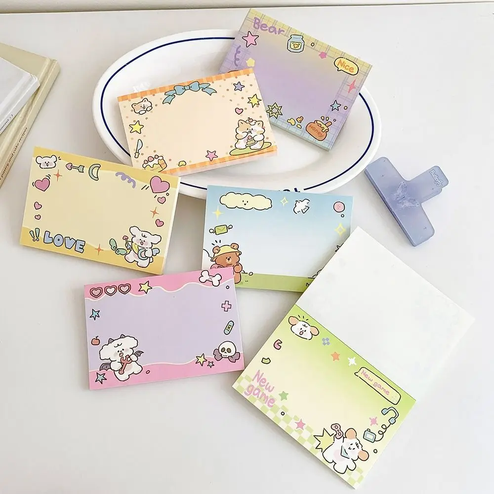 Multifunction 50 Sheets Memo Pad Cute Weekly Label Notepad Non-sticky Cartoon Message Notepad Stationery
