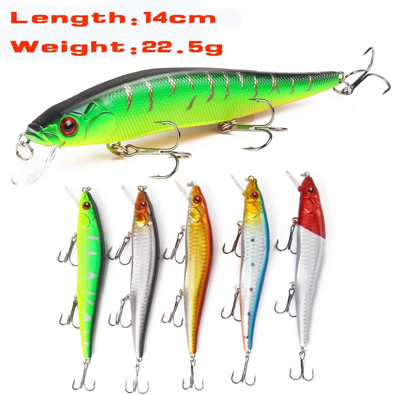 1PCS Quality Big Minnow Fishing Lures 14cm 22.5g Wobbler Hard Baits Crankbaits Isca Artificial Pesca For Peche Pike Carp Tackle