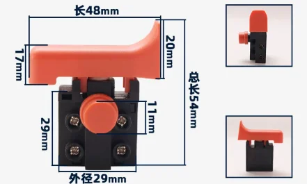 Hair Dryer Switch Q1F-FF-25/FF-32 - Durable Power Switch Replacement for Hair Dryer, Essential Hair Dryer Switch Accessory