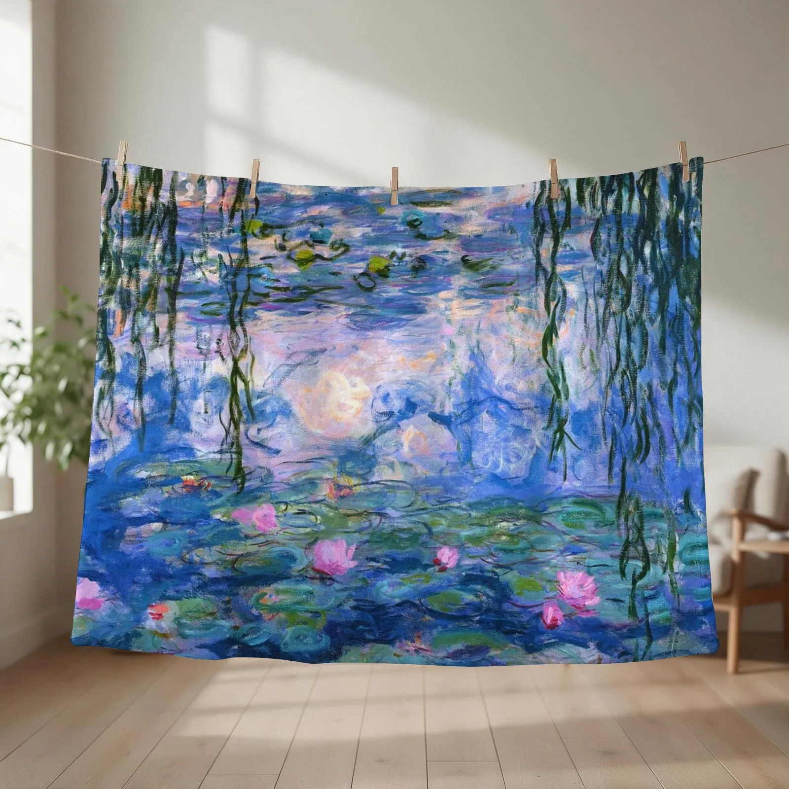 Water Lilies Monet Throw Blanket Luxury Thicken for babies Decorative Throw Tourist Blankets