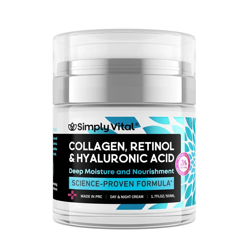 

Hot Sale SimplyVital Collagen Retinol Hyaluronic Acid Neck Moisturizer Face Cream