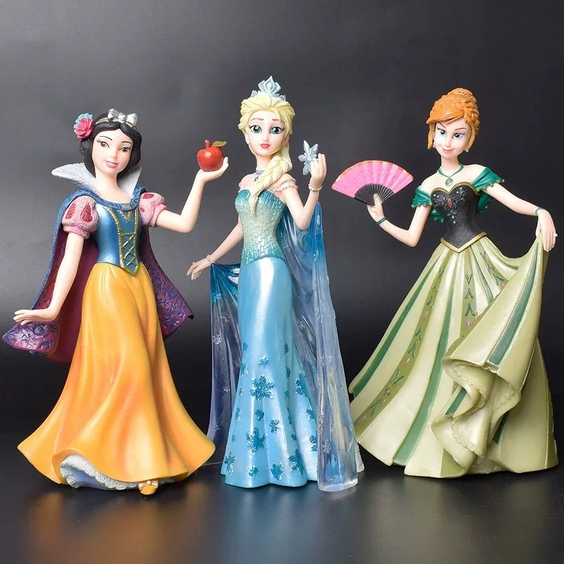 

Disney Frozen Princess Elsa Anime Figurine Model Desktop Ornament Princess Long Hair Princess Jasmine Girl's Gift Toys