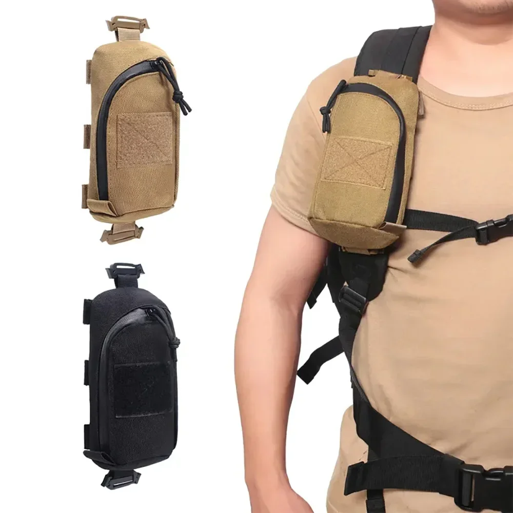 Tactical Molle Pouch EDC Tool Bag Phone Pouch Medical Kit Shoulder Strap Pack Compact Bag for Outdoor Hiking Hunting Accessories