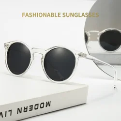 2025 Fashion TAC Lens Polarized Sunglasses Retro Transparent Frame Sunglasses Women Driving Glasses Rice Nail Style UV400 Shades