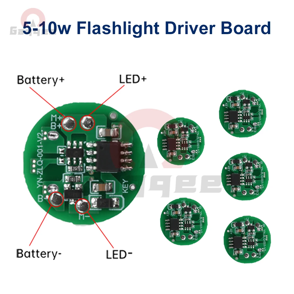 

5 шт. плата драйвера фонарика DIY печатная плата Type-C порт зарядки 5-10 Вт встроенный зарядный модуль разрядки 3-4,2 В вход