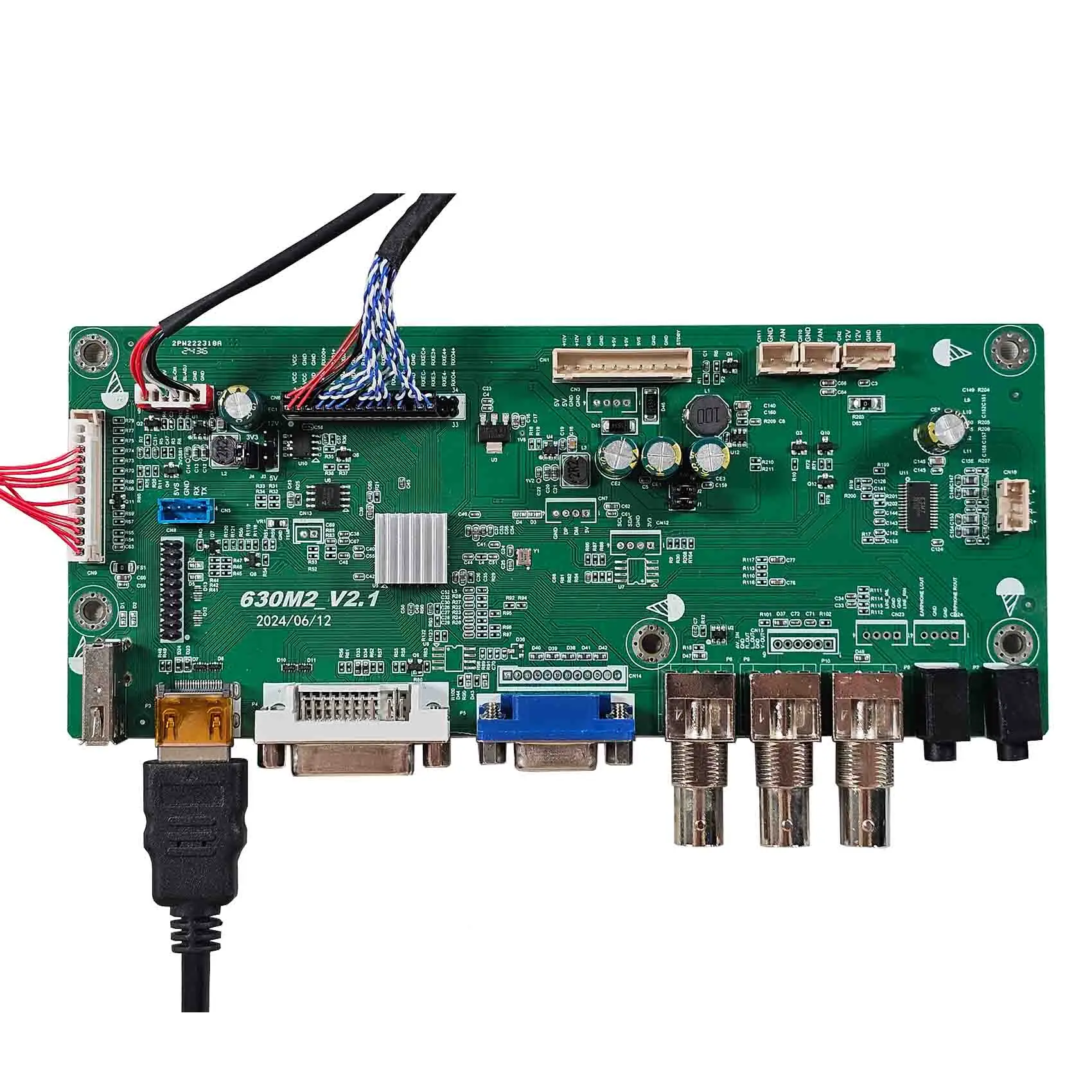 Placa controladora LCD USB VGA DVI 2AV pantalla LCD táctil de 12,1 pulgadas G121HAX01 1920x1200