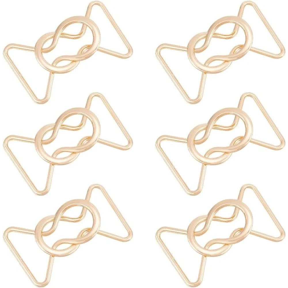 6 Sets Interlocking Alloy Buckle 2x1.6 Inch Golden Interlocking Buckle Clasp Double Side Quick Release Buckles for Belt