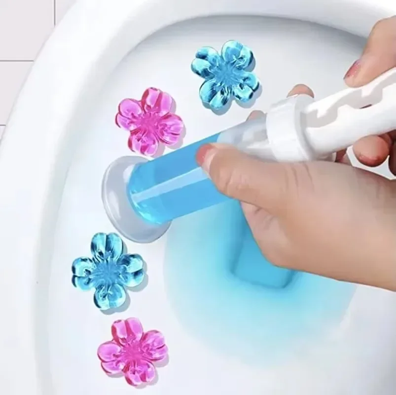 Toilet Cleaner Gel 1Pc/12 Count Toilet Bowl Gel Stamp 6 Kinds Of Scent Toilet Cleaner Stamp Kit Air Freshener Flower Fragrance