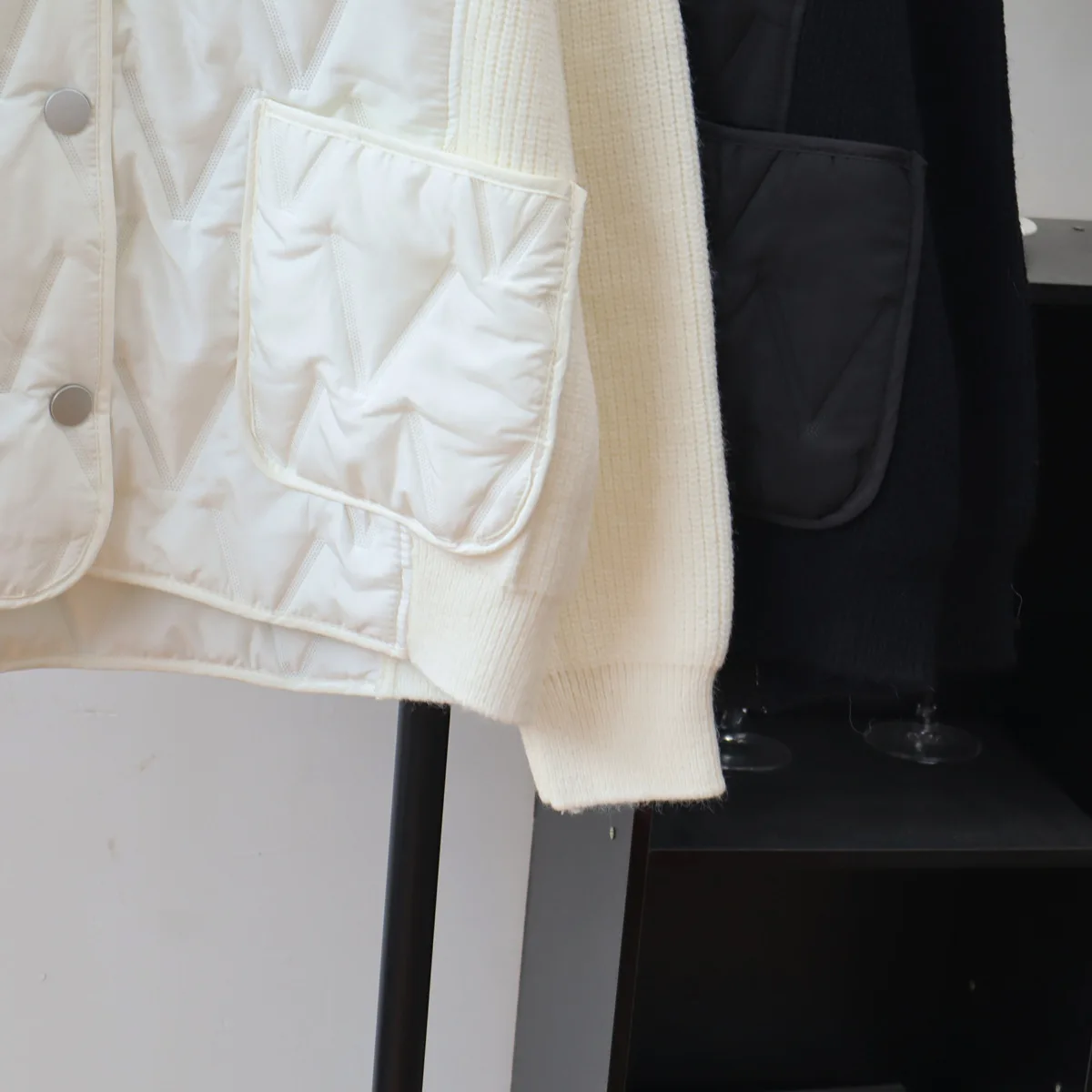 معاطف باركاس محبوكة سترات نسائية مقسمة جيب بياقة مقلوبة وأكمام طويلة واحدة الصدر فضفاضة غير رسمية لخريف وشتاء 2025 #6