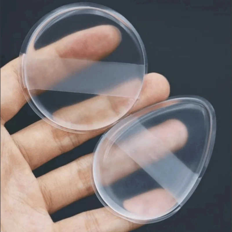 1/2-PackNewTransparentSiliconeMakeup SpongeUltra-Soft JellyTextureBB Cushion PuffNon-Absorbent&Water-Resistant Foundation Sponge