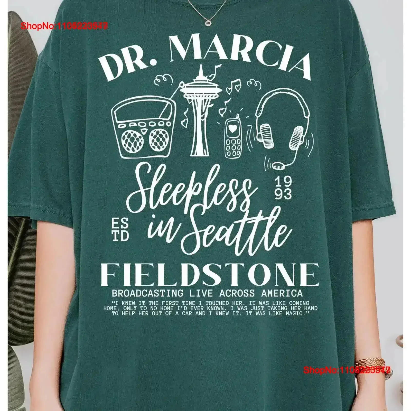 

Sleepless in Seattle T Shirt vintage Washed Breathable Slightly fashion Comfortable graphic Casual Stretched homme streetwear