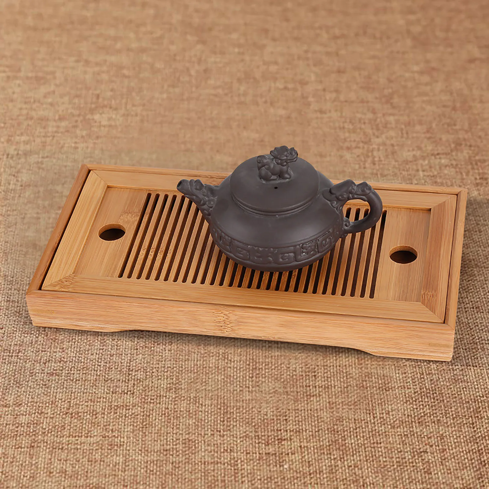 Plateau à thé en bambou, mini table de service pour le thé chinois Gongfu, pour salon de thé ou maison