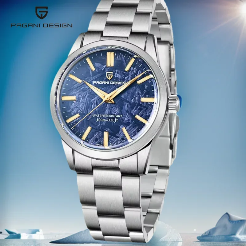 

PAGANI DESIGN PD1734 40 мм мужские кварцевые наручные часы TMI VH31 Роскошные сапфировые часы из нержавеющей стали 100 м водонепроницаемые Reloj Hombre