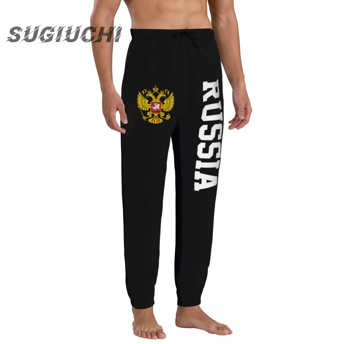 Pantalones de chándal con bandera del país de Rusia para hombre, pantalones para correr, mono, pista de sudor, fitness, polar, táctico, informal