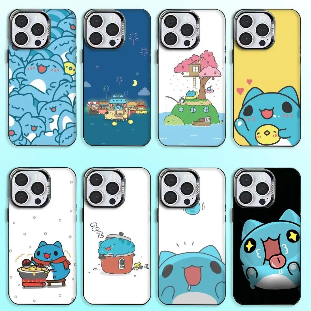 

Bug Cat C-Capoo Phone Case For iPhone17,16,15,14,13,12,11 Plus,Pro Max Colored Silver Plated Inside Cover