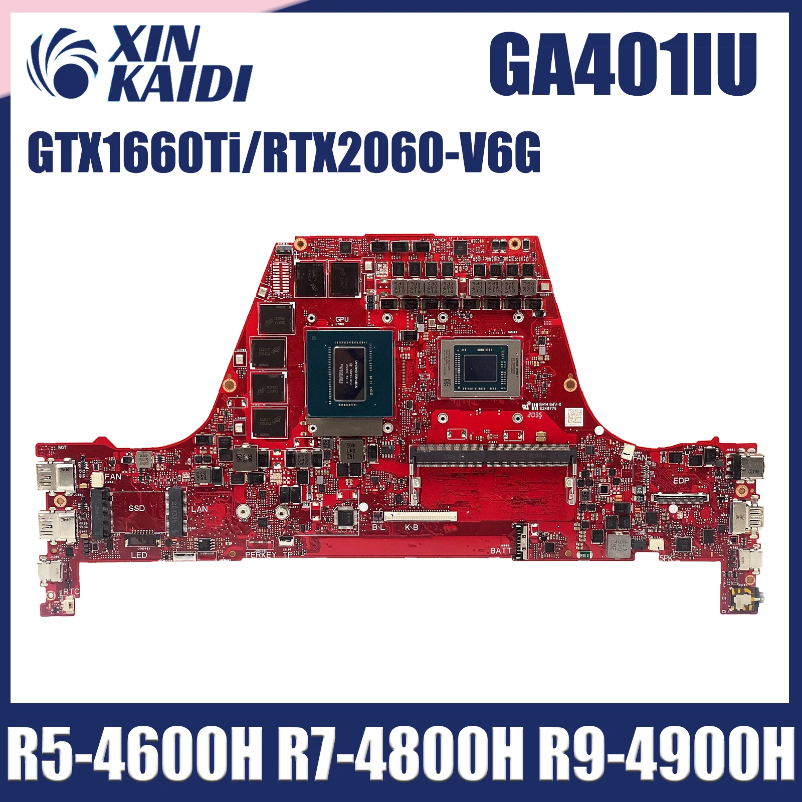 GA401I Mainboard For ASUS ROG Zephyrus G14 GA401IV GA401IU GA401IVC Laptop Motherboard CPU With R5 R7 R9 GTX1660Ti/V6G