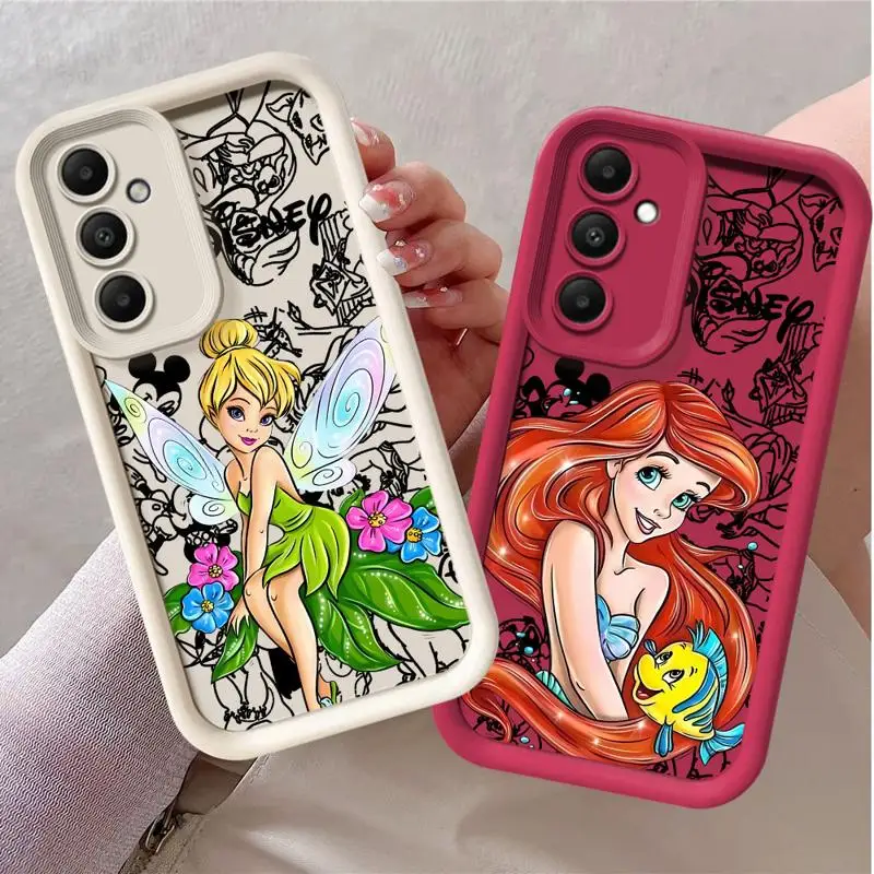 Disney Princess Phone Case for Samsung Galaxy A50 A51 A31 A71 A30 A05s A20s A04 A03 A20 A03s A10s Shockproof Silicone Cover