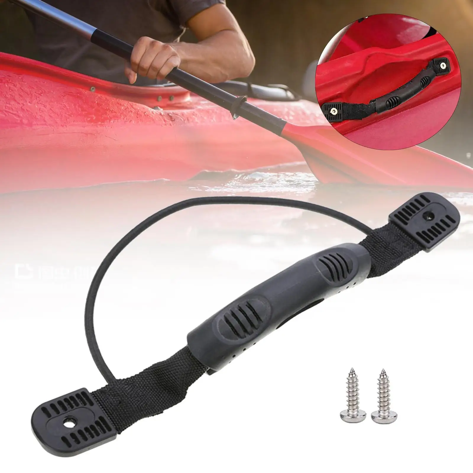 

Kayak Carry Handle with Screws Supplies Lightweight for Kayaks Boat Suitcase Luggage Parts Wear Resistant Ergonomic Canoe Handle