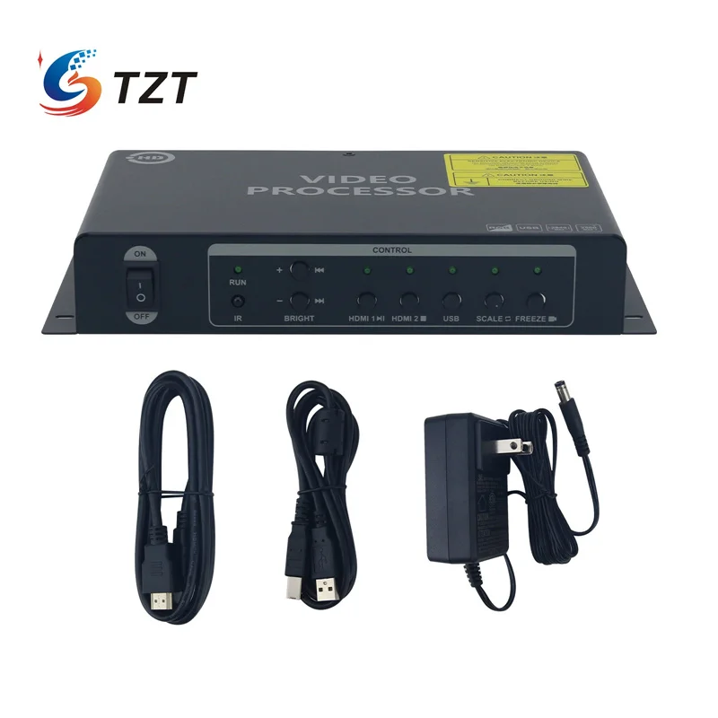 TZT HD-KV210 Mini 1.3Million Pixel LED Video Processor Grayscale LEC Control Card Support Dual Ethernet Outputs