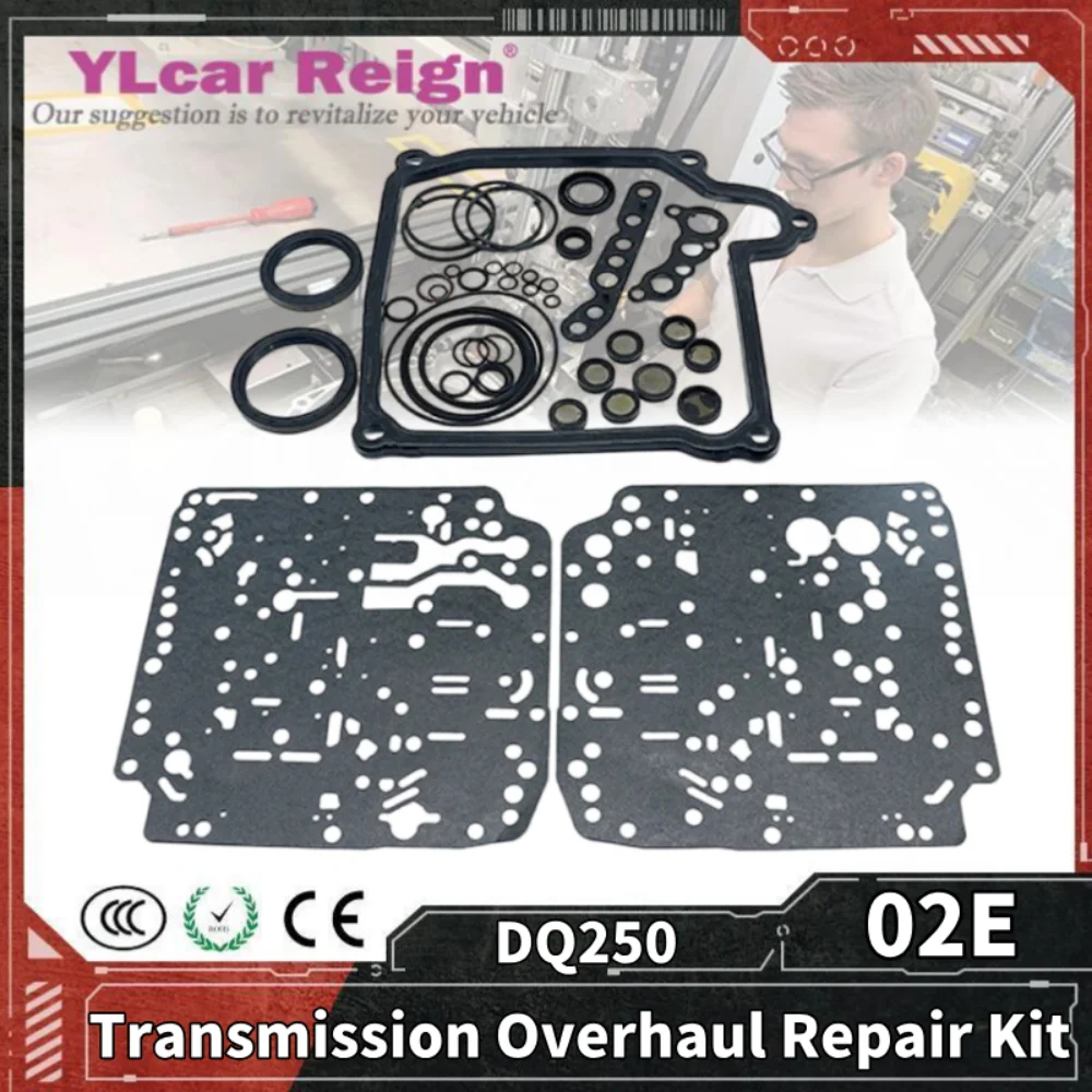 DQ250 02E Auto Transmission Overhaul Repair Kit Gaskets Seals Kit For VW Beetle Golf Jetta EOS Tiguan Passat Audi A3 Q3 TT