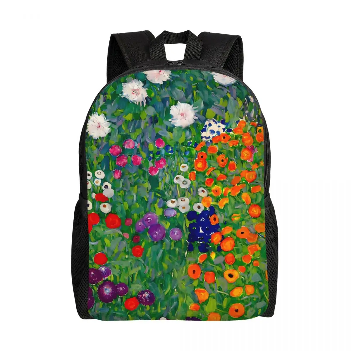 

Gustav Klimt Art Backpack Boy Girl Cottage Garden Print Backpacks Polyester Modern School Bags Outdoor Style Designer Rucksack