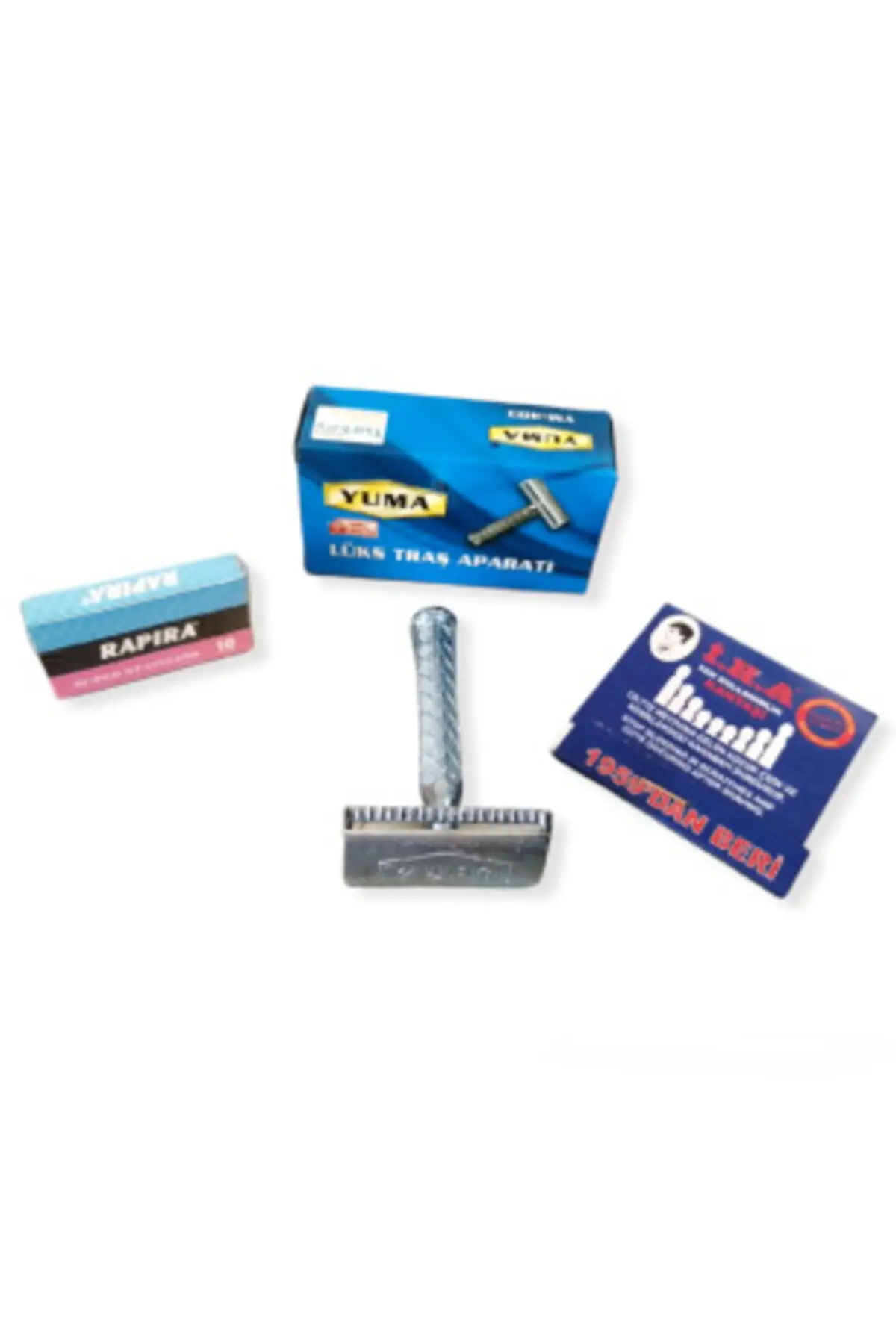 Afeitadora Yuma para hombre, recortadora de barba, moldeadora y rapera, 10 cuchillas de afeitar y 20 piezas de piedra de sangre desechable