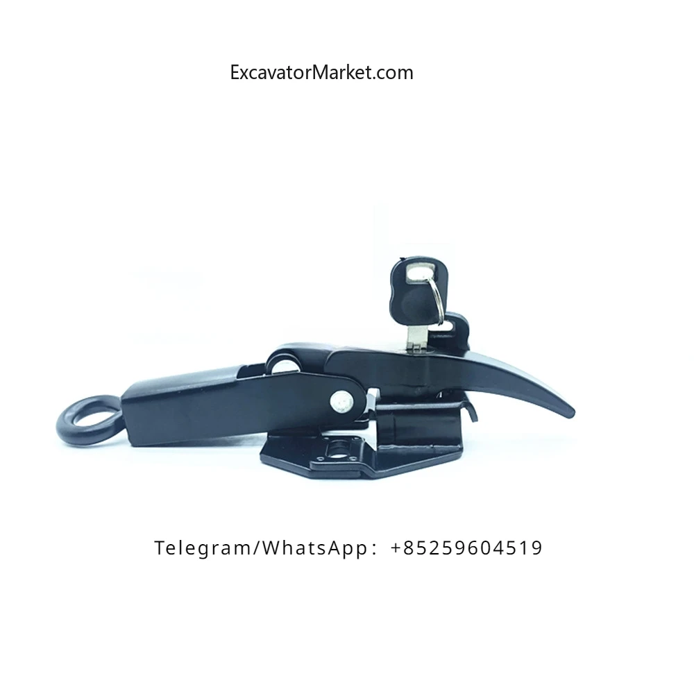 Cerradura de cubierta de motor, cerradura de capó para accesorios de excavadora E200 312 320 330 B C 336D