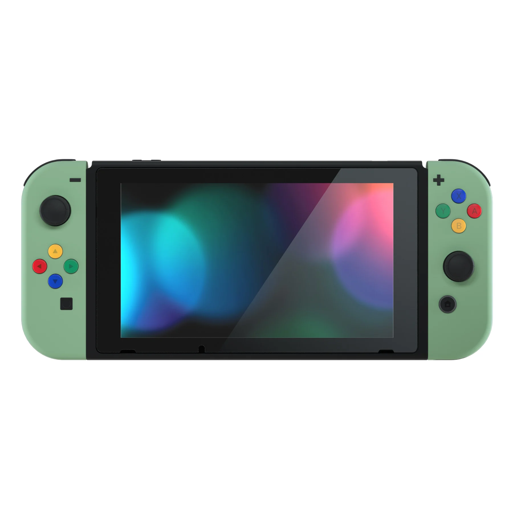 Boîtier de contrôleur vert Matcha, avec boutons colorés, coque de remplacement avec outils pour NS Switch JoyCon & OLED