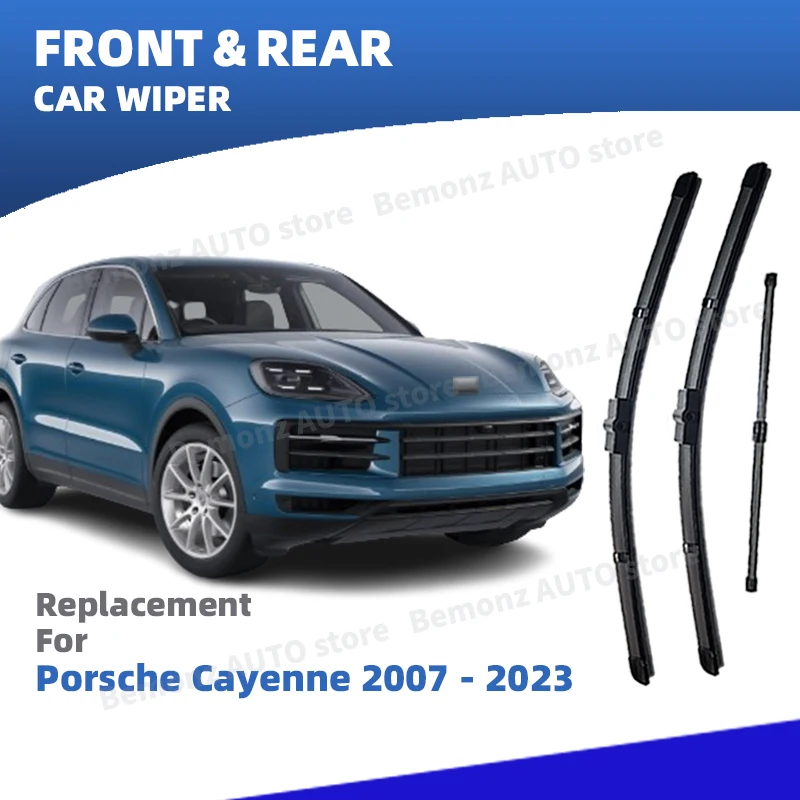 

Левая передняя и задняя щетка стеклоочистителя для Porsche Cayenne 9PA 92A 9YA 9YB 2007-2023, аксессуары для ветрового стекла Turbo S GTS E-Hybird