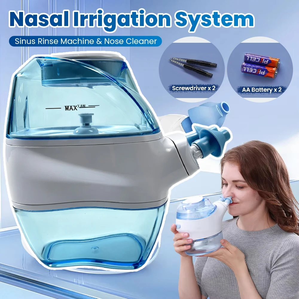 Neti Pot Nasal Rinse - Irrigador nasal eléctrico Neti Pot, kit