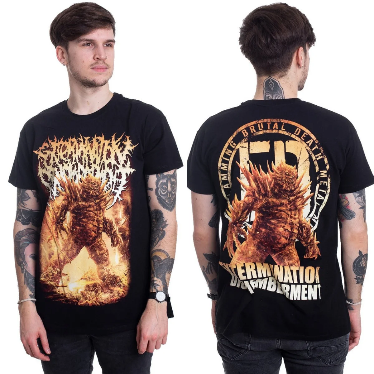 Hip Extermination Dismemberment Grafik-Baumwoll-T-Shirt, Unisex, Sommer, kurzärmelig, modisches Marken-T-Shirt, luxuriöses, lässiges Vintage-T-Shirt – Detail 4