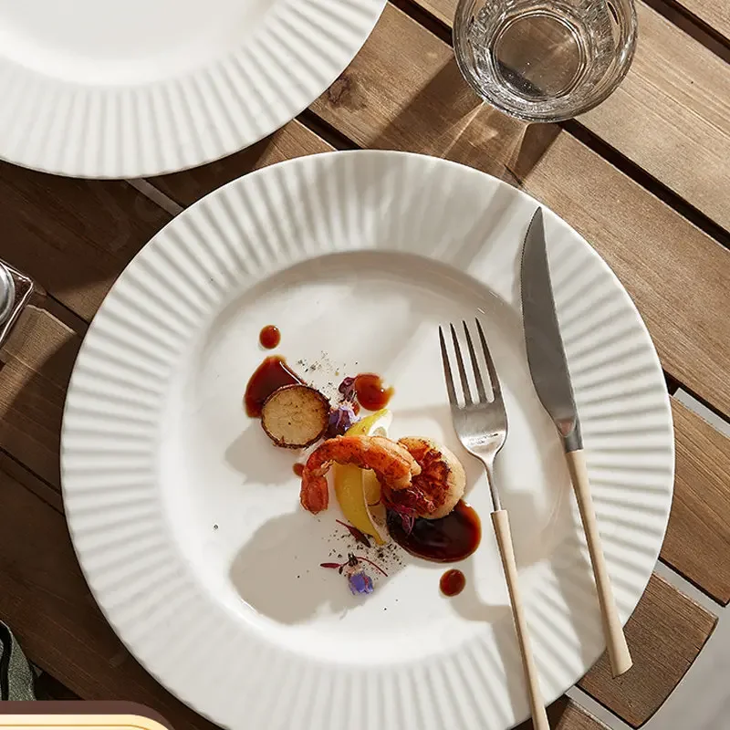 

Steak Dinner Plate Nordic Style Dinner Plates Pasta Dishes Ceramic Plates Cake Dessert Vegetable Salad Soup Plates Household Use