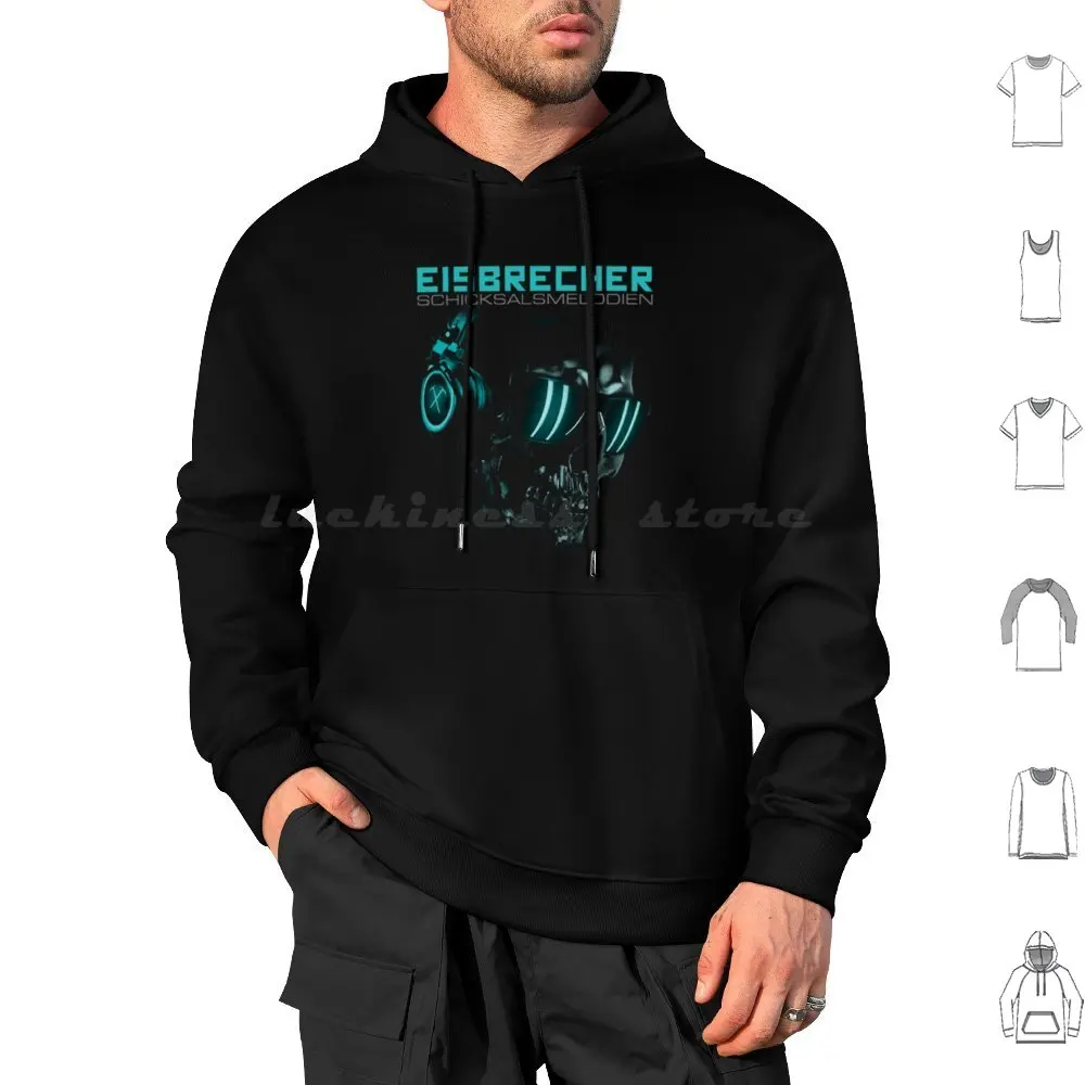 Eisbrecher Band Hoodie cotton Long Sleeve Roll Metal Punk Band Music Meme Funny Retro Vintage Logo Colorful Eisbrecher Band