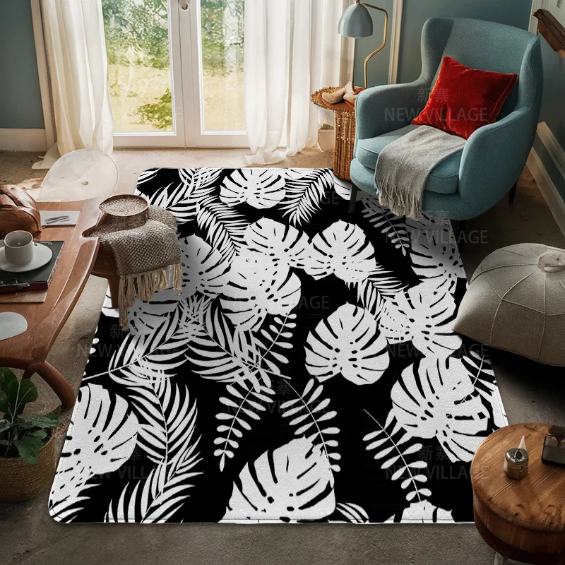 House entrance carpet Home door mat Room Bath Foot bathroom non-slip Kitchen water absorption rugs Modern Nordic boho plant