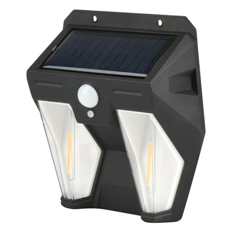 Solar Outdoor Courtyard Light: Warm White Tungsten, Motion Sensor Wall Lamp, Waterproof Garden & Street Lighting