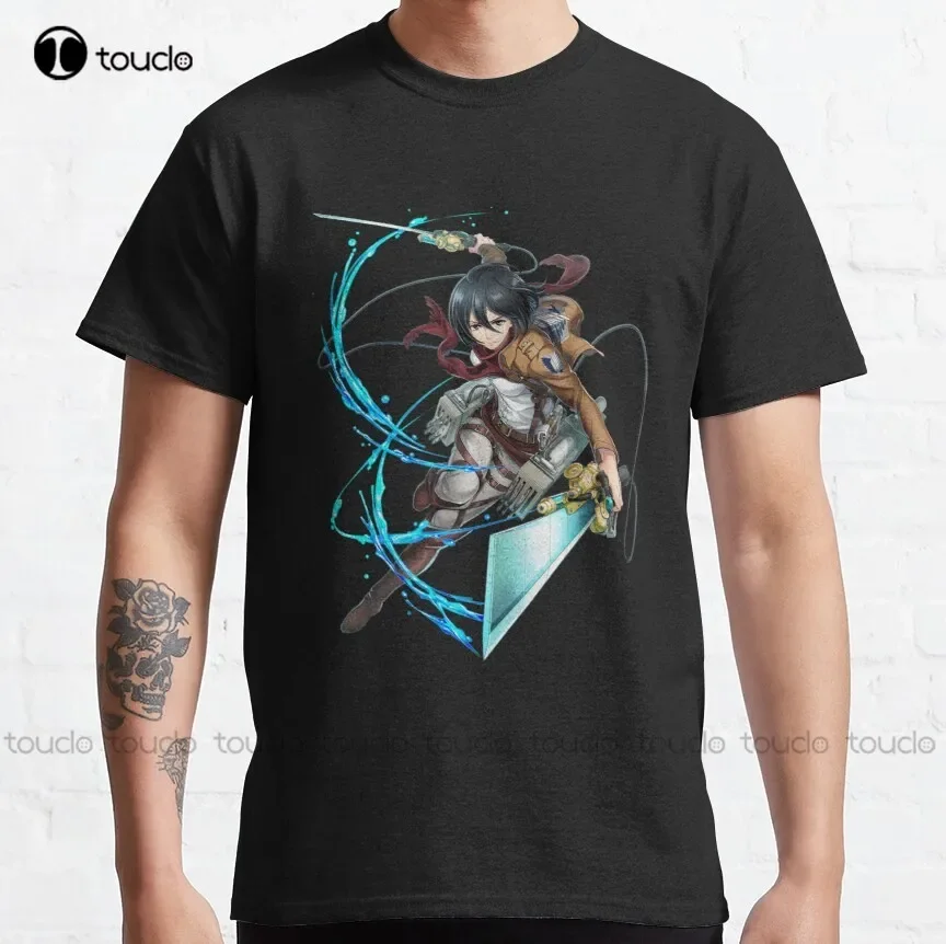 Eren-Mikasa Ackerman Fight Attack On Titans Classic T-Shirt Tshirts For Women Custom Aldult Teen Unisex Xs-5Xl Fashion Funny