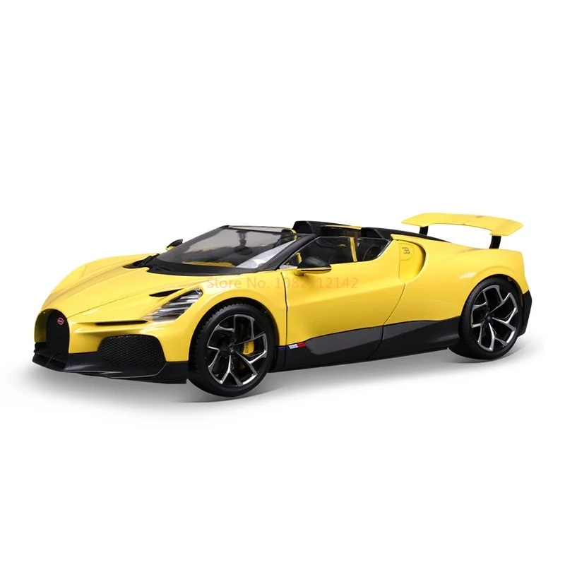 2024 New Original Bburago 1:18 Bugatti Mistral Alloy Miniature Diecast Car Model Hardcover Version Toy Car Models Birthday Gifts