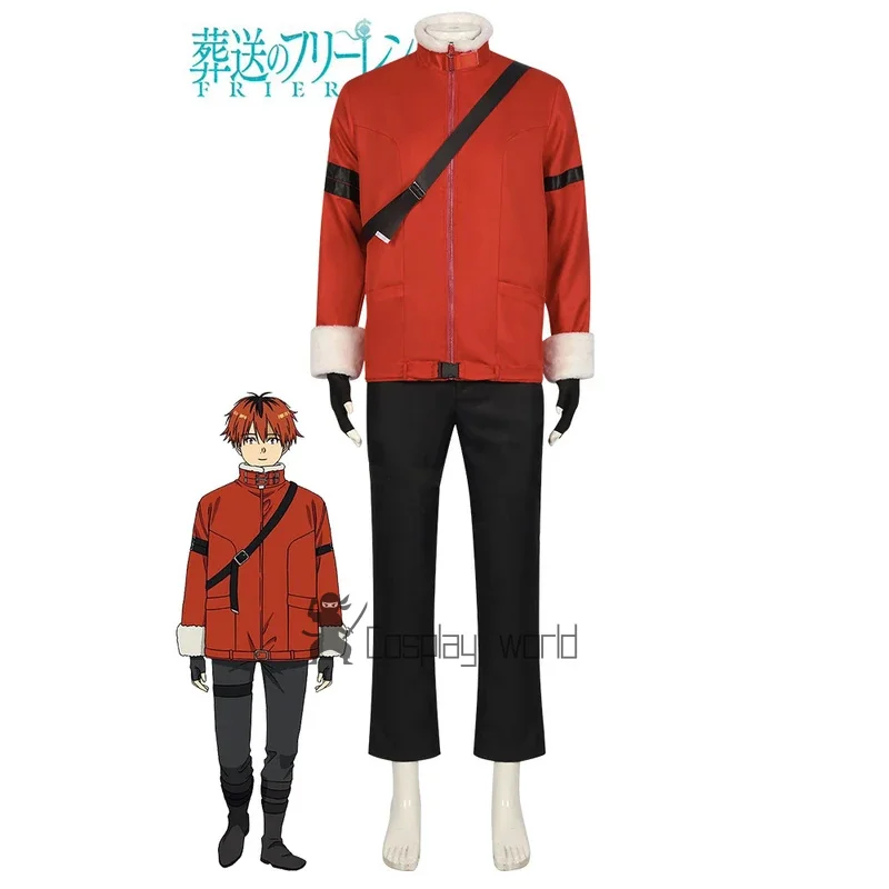 

Anime Frieren Stark Cosplay Costume Stark Coat Tops Pants Set Party Costume Men Uniforms