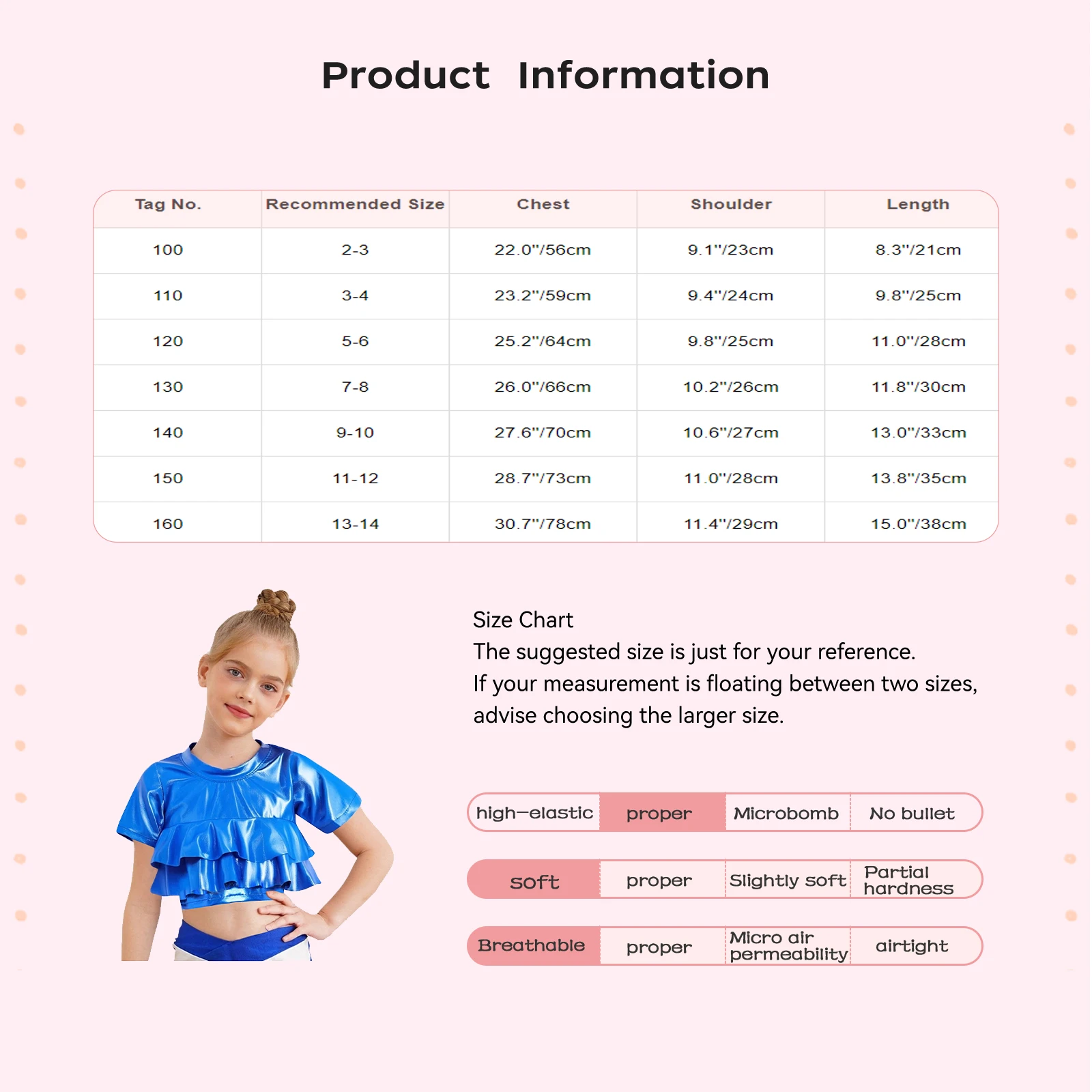 

Children Girls Fashion Hip Hop Jazz Dance Tops Street Style Cropped Tee Short Sleeve Casual T-shirt for Dance Class Activity