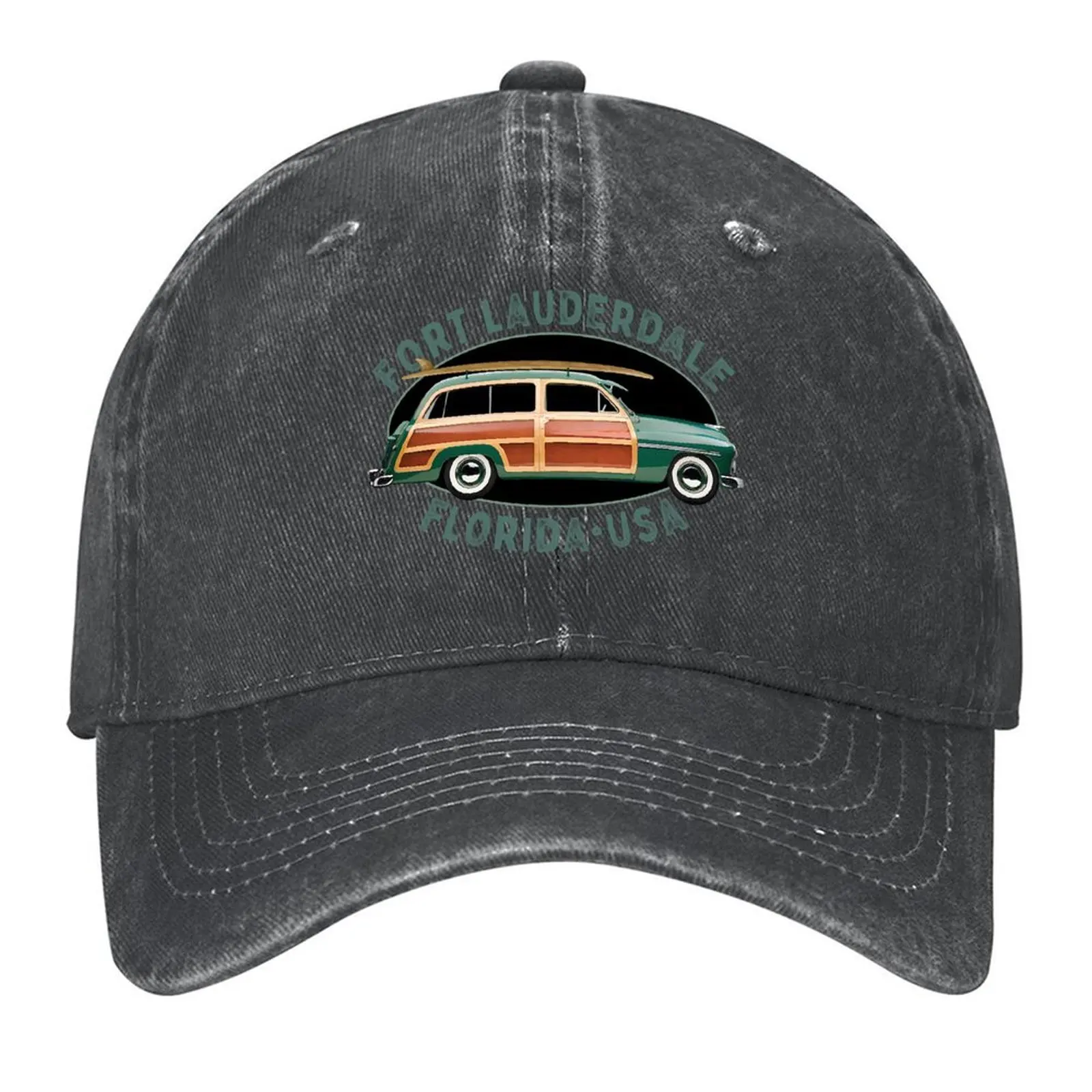 

Fort Lauderdale Florida Vintage Souvenir Baseball Cap men's big size hat Male hat Golf Cap Beach Men's Women's