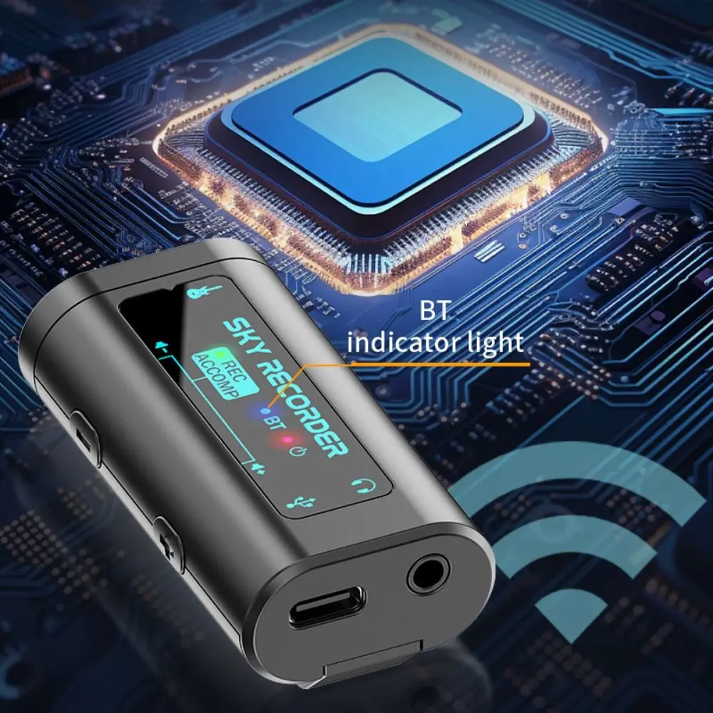 Plug-and-play Internal Recording Sound Card Clip on Classic Black Recording Sound Card Convenient To Carry ABS