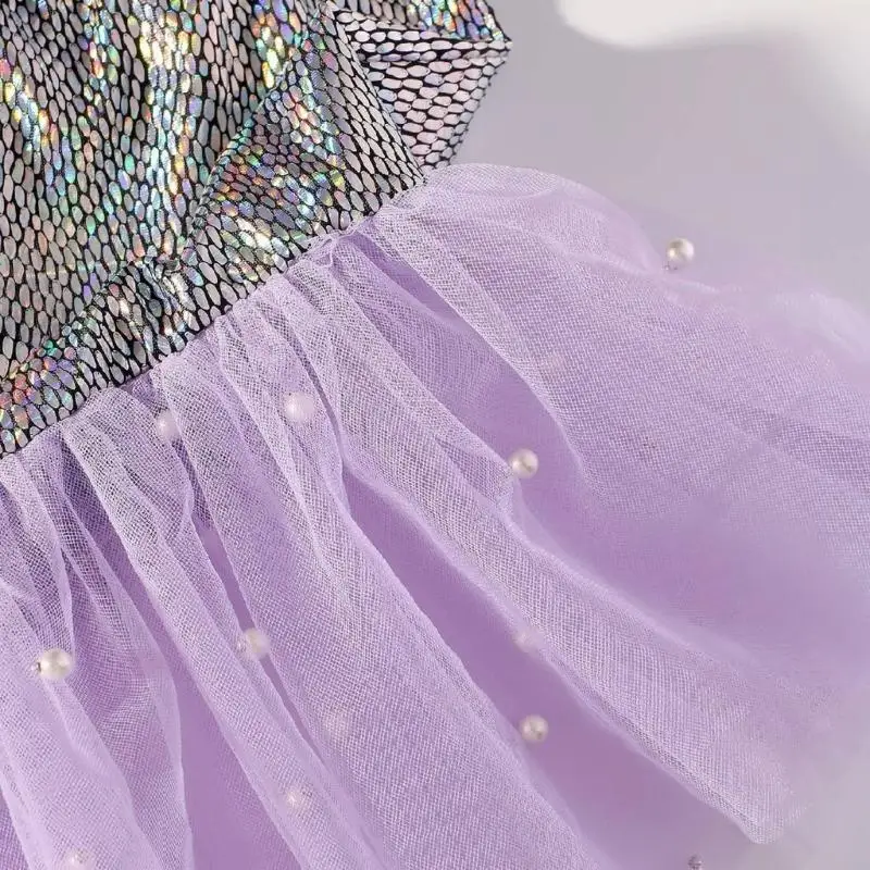 

Newborns Long Fish Tail Photography Outfit Split Dress Skirt & Tops with Matching Headband Set for Baby Photoshoots